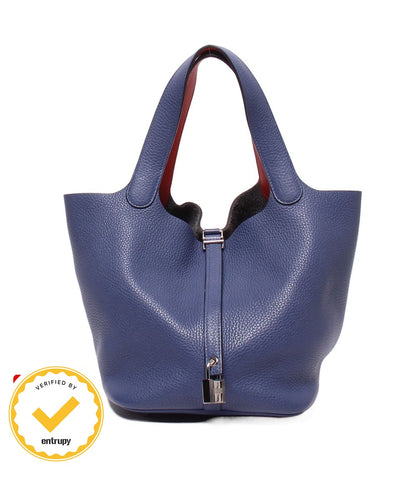 Hermes Handbag Silver Picotin Lock MM
