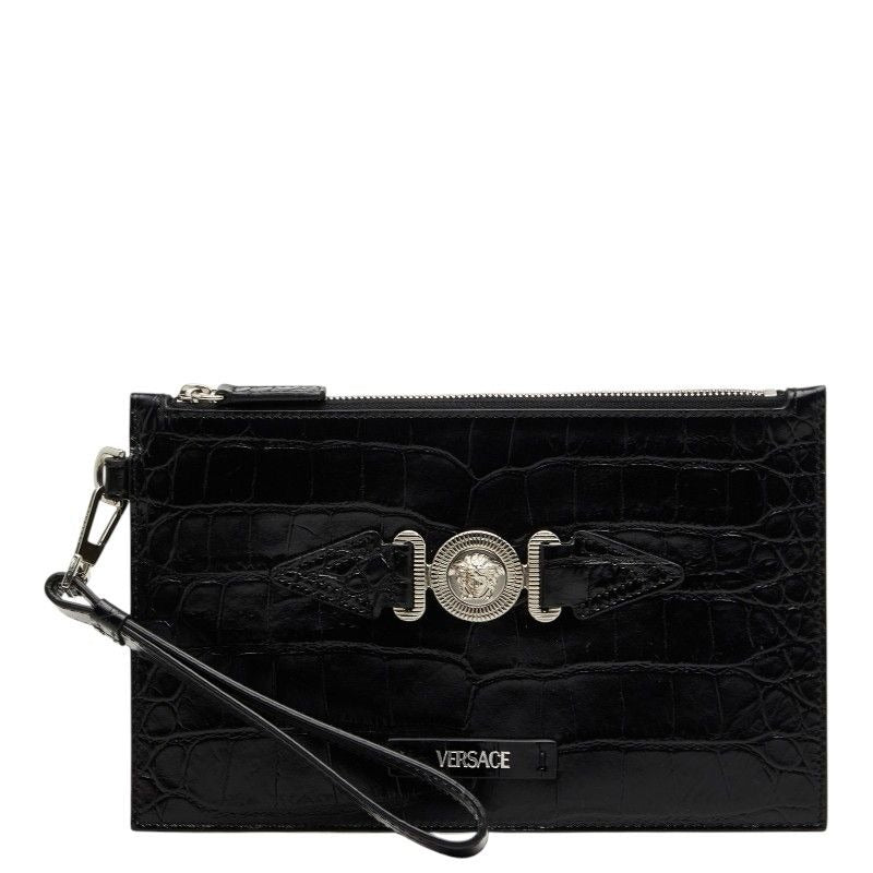 Versace Medusa Bigi Croco Clutch