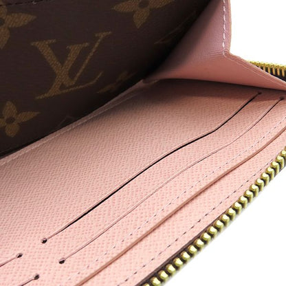 Louis Vuitton Long Wallet Portefeuille Clemence Monogram Canvas Rose Ballerine