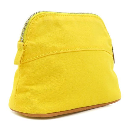 Hermes Pouch Bolide Pouch Mini Cotton Yellow Silver Hardware Yellow
