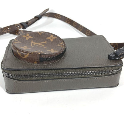 Louis Vuitton Shoulder Bag Phone Box M30581 Taiga Leather Brownish