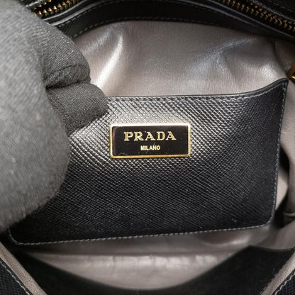 Prada Quill Top Handle Black Saffiano Leather Bl0902 117