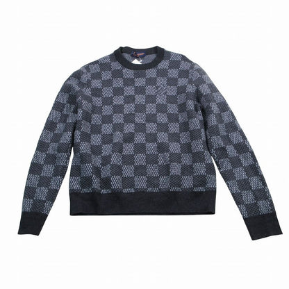 Louis Vuitton Czu Damier Cresque Neck Knit Sweater Pullover Top