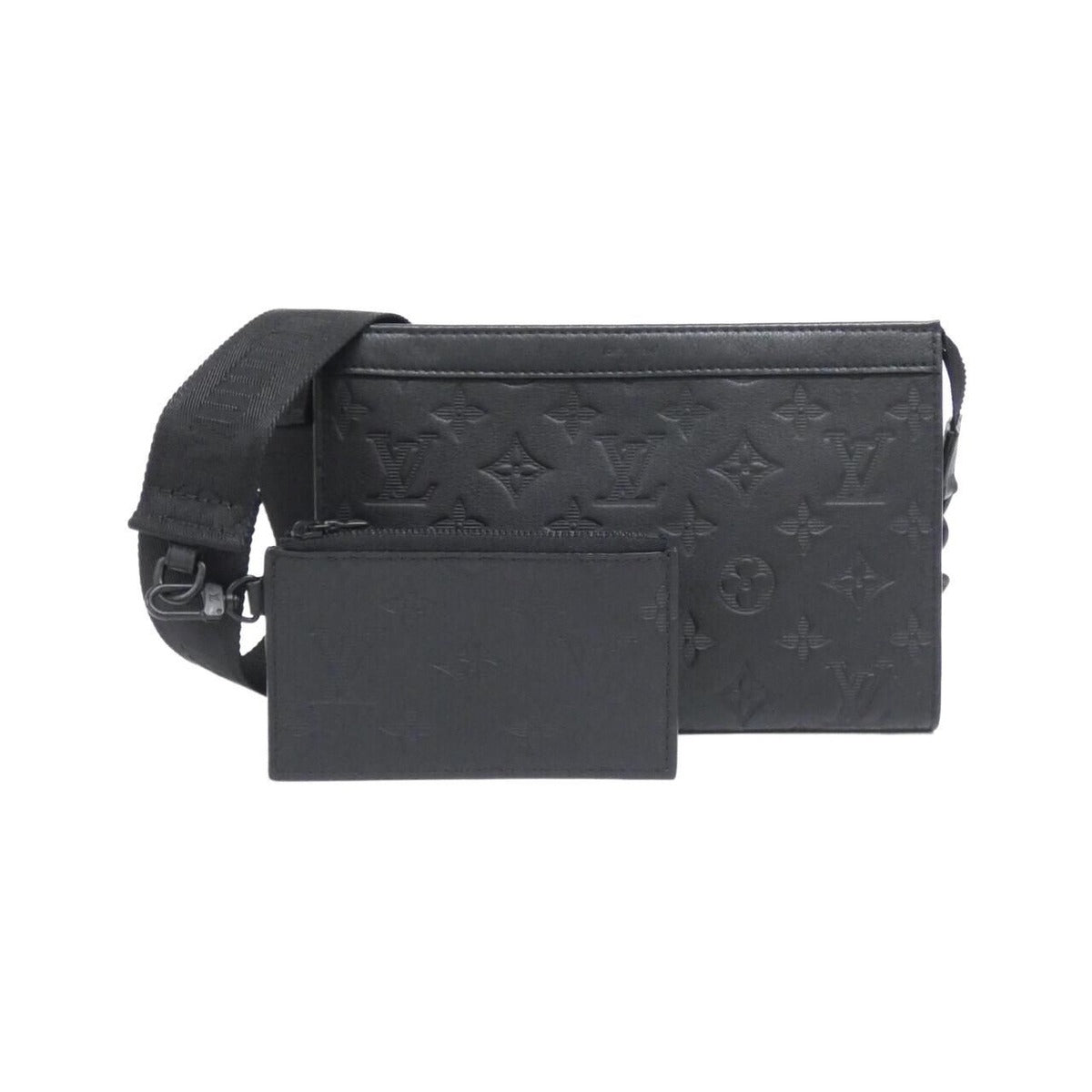 Louis Vuitton Monogram Shadow Gaston Wearable Wallet Shoulder Bag Black