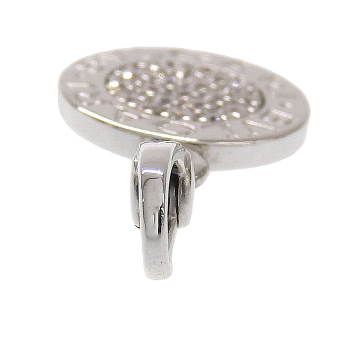 Bvlgari Diamond Pendant Top 18K White Gold 750 White Gold Diamond Charm