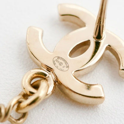 Chanel Earrings Earring Gold Coco Mark Rhinestone