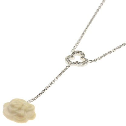 Chanel Camellia Diamond Necklace 18k White Gold