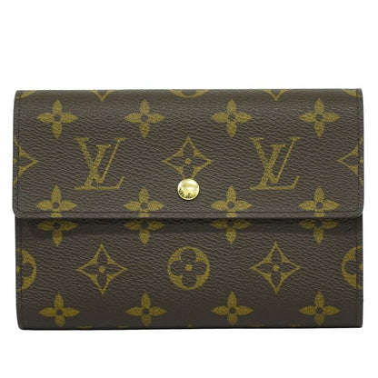 Authentic Louis Vuitton LV Porte Trésor Eteux Chiquier Monogram Fold Wallet