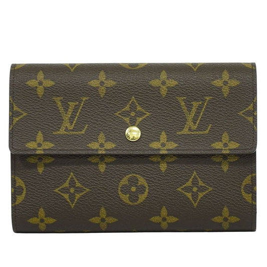 Authentic Louis Vuitton LV Porte Trésor Eteux Chiquier Monogram Fold Wallet