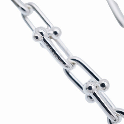 Tiffany & Co Hardware Graduated Link Necklace 1068g Silver 925 Accessory