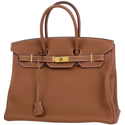 Hermes Birkin 35 Handbag Togo Brown