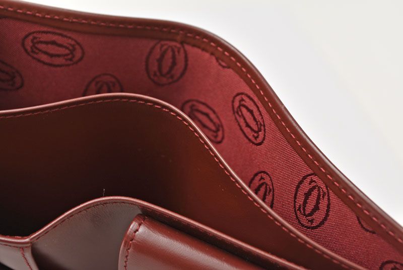 Cartier Fold Wallet Vintage Cartier Men's Wallet Must De Cartier Bordeaux