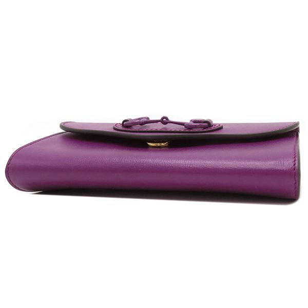 Gucci Shoulder Bag Horsebit Leather Purple Gold Hardware Chain Shoulder Sherry