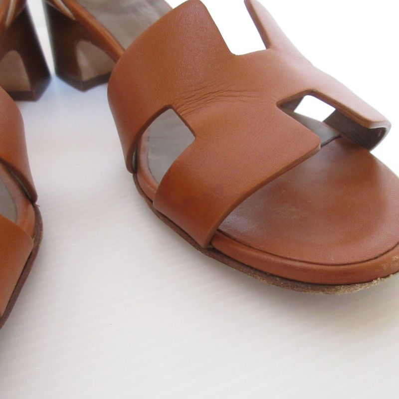 Hermes 2022 Ansan 50 H Cut Detail Chunky Heel Sandals 35 22.5cm (8.86in)