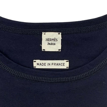 Hermes Top Cotton Black Embroidery T-Shirt