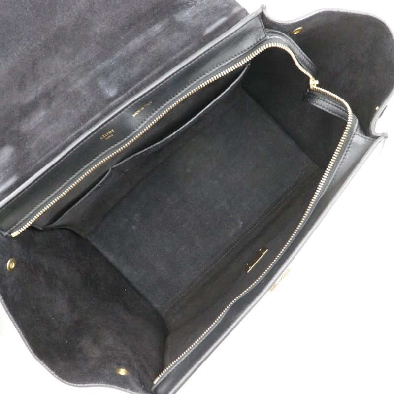 Celine Trapeze Medium 1695430ta Calf And Suede Black/white Ladies Handbag