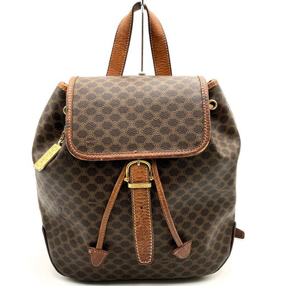 Celine MC96 Backpack Daypack Backpack PVC Leather Macadam Brown Color Casual