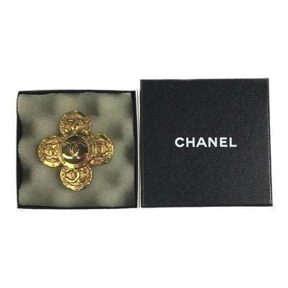 Chanel Brooch Here Mark Cross Flower Gold