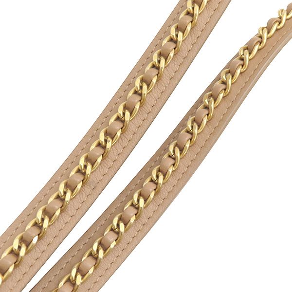 Chanel Tote Matelasse Shopping Bag Leather Beige Gold Hardware Shoulder As3508