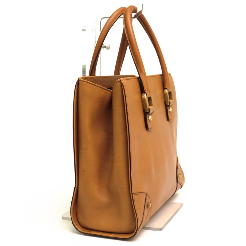 Gucci Bag Tote Bag Handbag Ladies Women Leather Genuine Brown 120895 Unisex