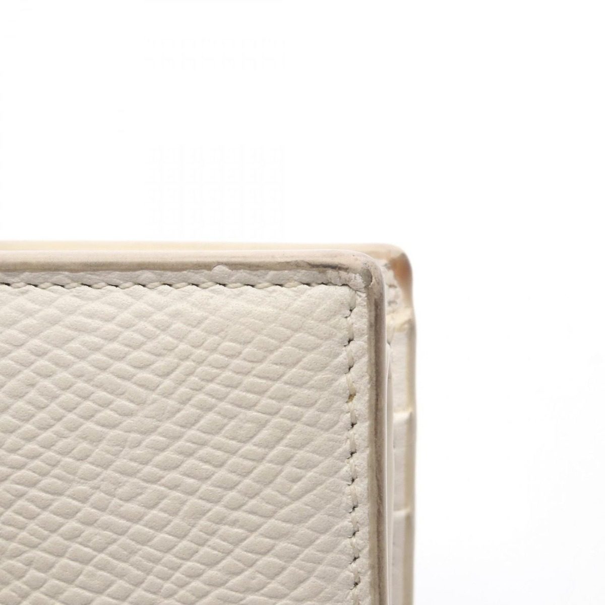 Celine Bifold Wallet Small Strap White Leather — view 13