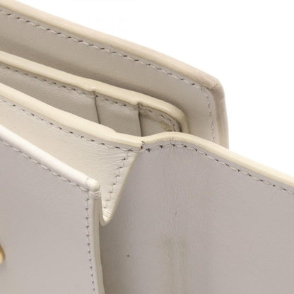 Celine Bifold Wallet Small Strap White Leather — view 9