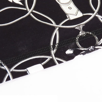 Hermes T-Shirt Black White Cotton la Promenade du Matin Morning Walk All Over — view 4