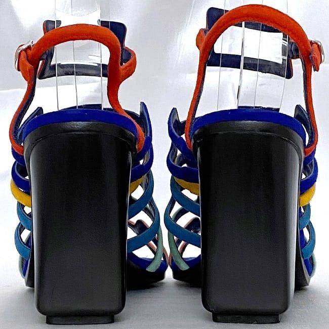 Hermes Sandals Ec21356 Navy Multicolor 141157 z