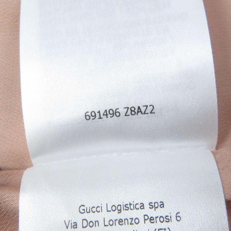 Gucci 691496 Cotton Rayon GG Pattern Belted Jumpsuit All-in-one Tunagi Pink 36