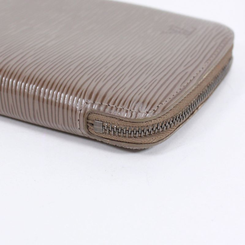 Louis Vuitton Agenda Geod Epi Lilac Leather Brown Wallet Silver M6387b