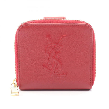 Saint Laurent Yves Bifold Wallet YSL Logo Red Leather