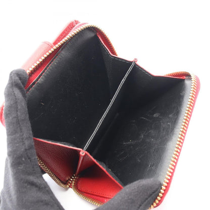 Saint Laurent Yves Bifold Wallet YSL Logo Red Leather — view 4