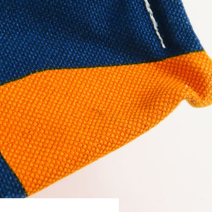 Hermes Apres la Vague Blue Orange Silver Cotton Canvas Beach Tote Bag — view 7