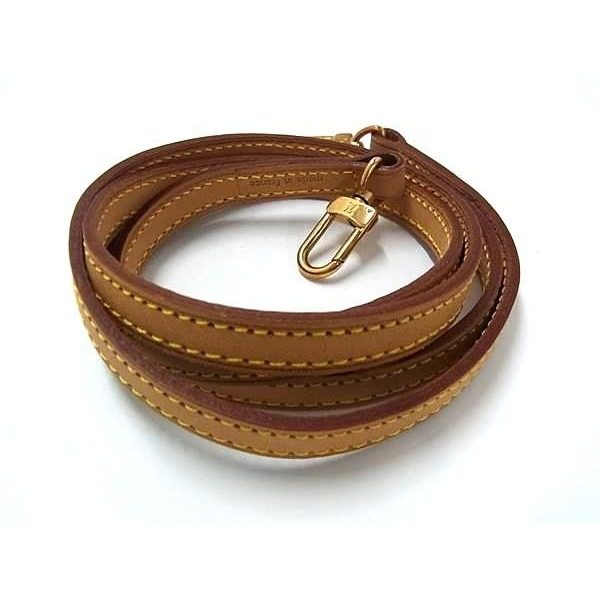 Louis Vuitton Leather Bag Shoulder Strap Brown — view 2