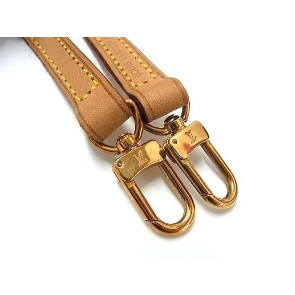 Louis Vuitton Leather Bag Shoulder Strap Brown — view 3