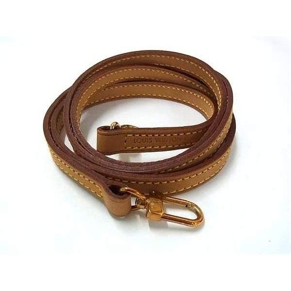 Louis Vuitton Leather Bag Shoulder Strap Brown