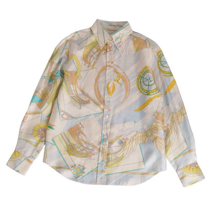 Hermes Margiela Period Blouse Button Down Shirt Long Sleeve Silk