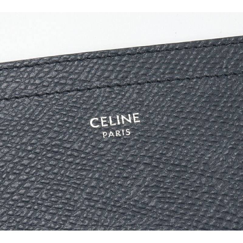 Celine Card Case Pass Holder Grained Calf Leather Navy — view 4