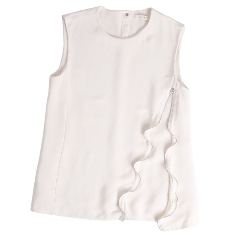Celine Shirt Phoebe Period Blouse Sleeveless Sil