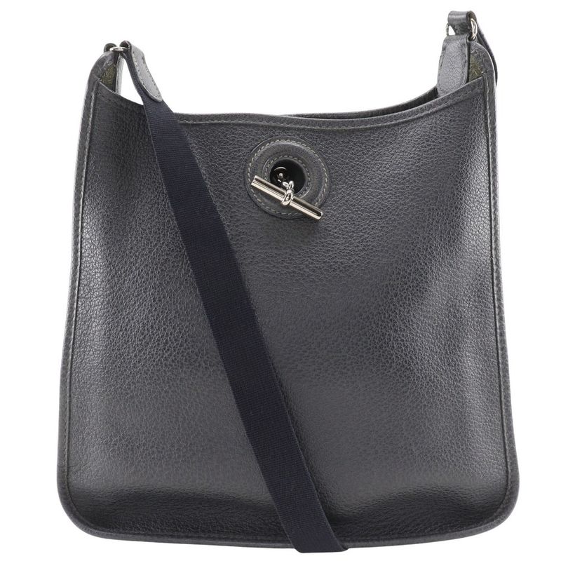 Hermes Vespa 28 Leather Gray □C Ladies Shoulder Bag