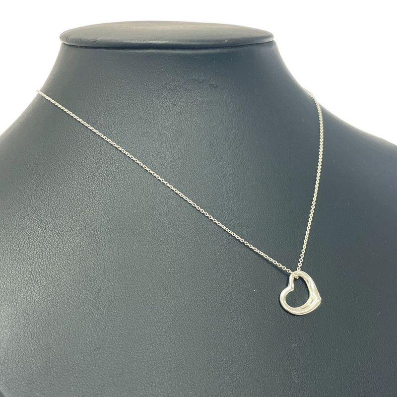 Tiffany & Co Silver Open Heart Necklace 2.2g 925 Engraved 448913 Necklace