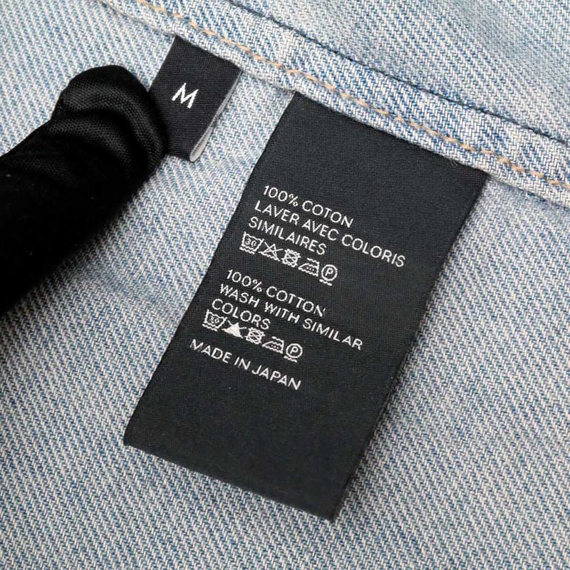 Celine Western Shirt Denim M Size Blue Men's Apparel Clothes