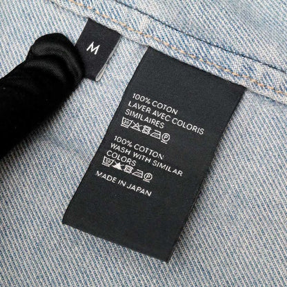 Celine Western Shirt Denim M Size Blue Men's Apparel Clothes