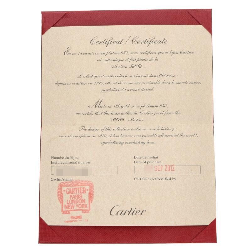 Cartier LOVE Bracelet Love Bracelet 18K Pink Gold Love Bracelet Men's 16