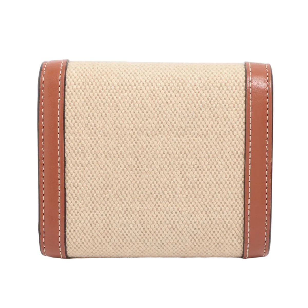 Celine Triomphe Small Flap Wallet Leather Trifold Compact — view 2