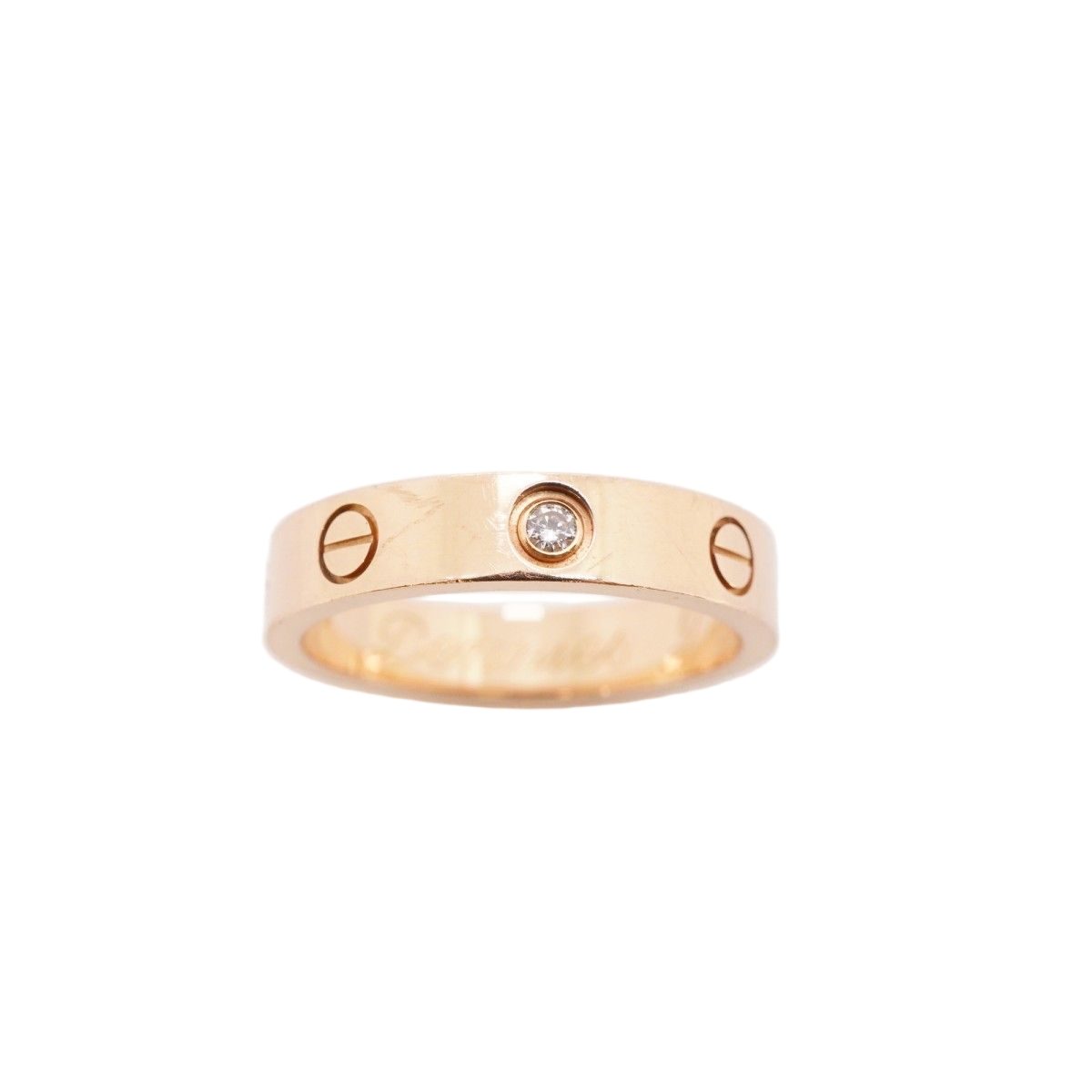 Cartier Ring Mini Love 18k Pink Gold Diamond — view 2