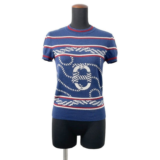 Hermes Short Sleeve Knit Kanoe Cashmere Silk 34 Top
