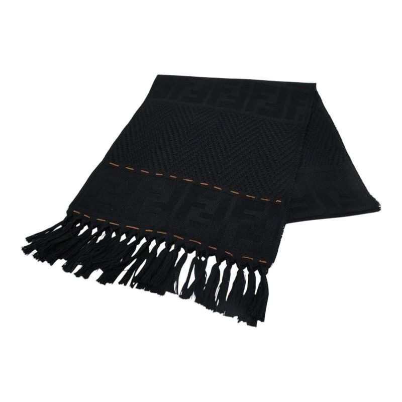 Fendi Fflogo Scarf Black Wool