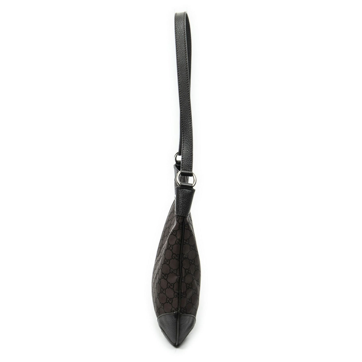Gucci Capri Hobo Dark Brown GG Nylon Canvas — view 3