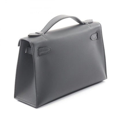 Hermes Handbag Pochette Kelly Mini Black Leather — view 2